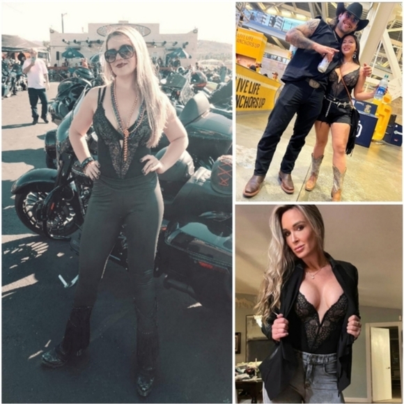 NWT Popilush Black Floral Lace Deep V Shapewear Thong Tummy Control Bodysuit - Picture 9 of 16